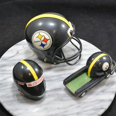 Lot of Vintage Pittsburg Steelers Memorabilia, Bank MORE