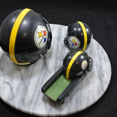 Lot of Vintage Pittsburg Steelers Memorabilia, Bank MORE