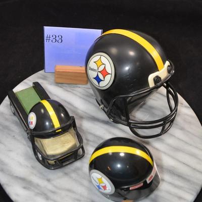 Lot of Vintage Pittsburg Steelers Memorabilia, Bank MORE