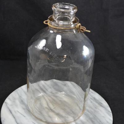 Vintage Duraglass 1 Gallon Bale-Handle Milk Jug 11”