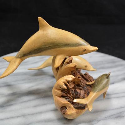 Lot of Carved Aquatic Life