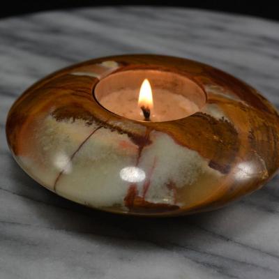 Ten Thousand Villages Onyx Candle Holder, Pakistan 4”