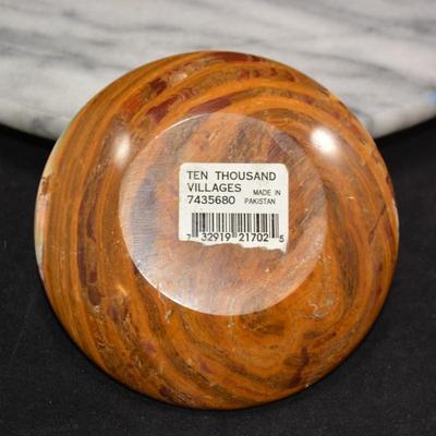 Ten Thousand Villages Onyx Candle Holder, Pakistan 4”