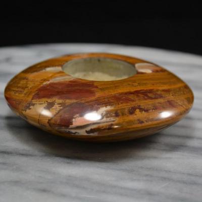 Ten Thousand Villages Onyx Candle Holder, Pakistan 4”