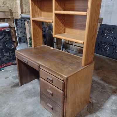 Office Desk with Book Hutch