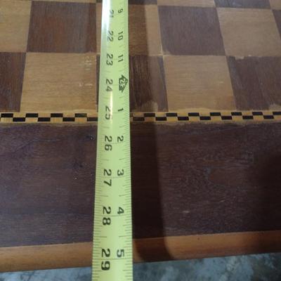 Game Table on Antique Bruge Cast Iron Sewing Machine Stand