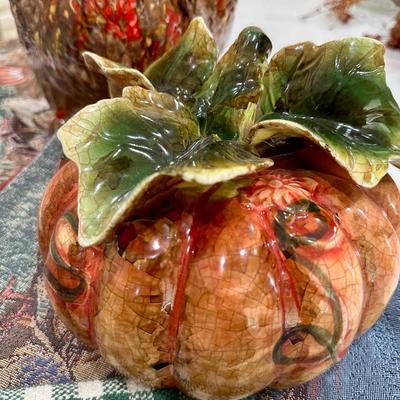Fall Decor -Turkey, pumpkin, placemats and towel