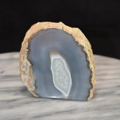 Beautiful Cut Agate Candle Holder 3” Tall
