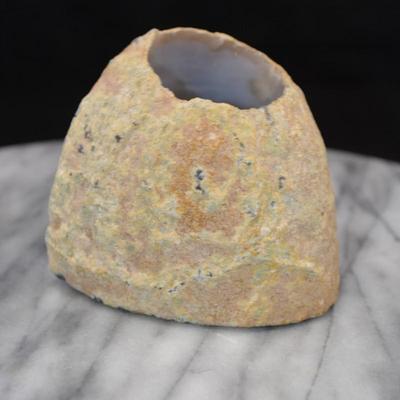 Beautiful Cut Agate Candle Holder 3” Tall