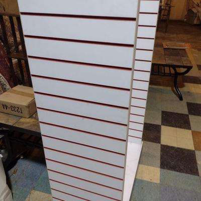 Retail Slat Wall Display Stand on Castors
