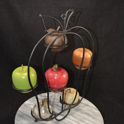 Vintage Wire Rack Wall Handing w/ Apple Collection