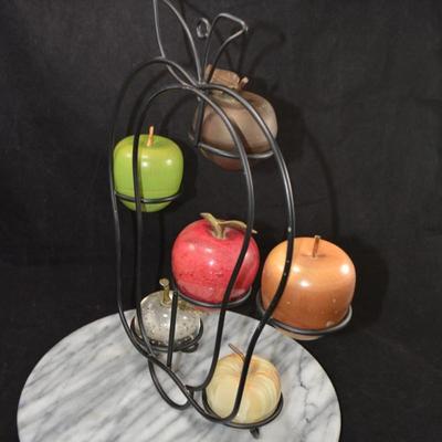 Vintage Wire Rack Wall Handing w/ Apple Collection
