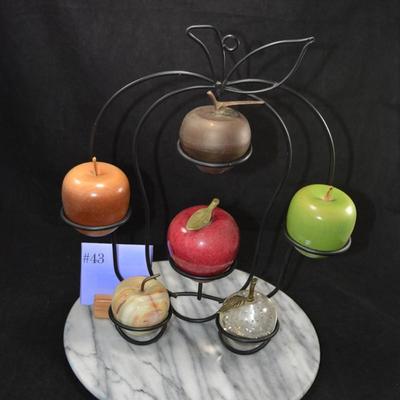 Vintage Wire Rack Wall Handing w/ Apple Collection