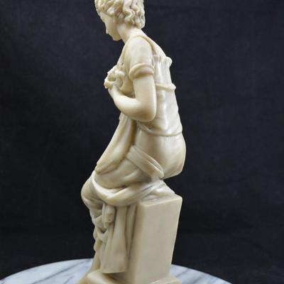 Vintage Donna Greca Pensante Resin Statuette 12”