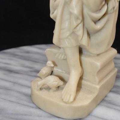 Vintage Donna Greca Pensante Resin Statuette 12”