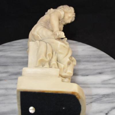 Vintage Donna Greca Pensante Resin Statuette 12”