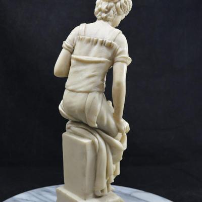 Vintage Donna Greca Pensante Resin Statuette 12”