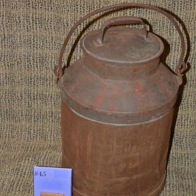 Antique/Vintage 2 Gallon Milk Jug w/ Lid 16”x9”