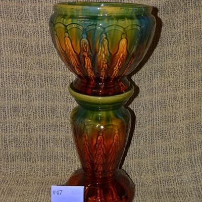 A. Weller Style Jardiniere w/ Stand