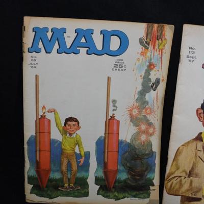 Lot of 4 Vintage MAD Magazines