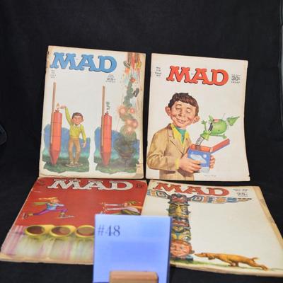 Lot of 4 Vintage MAD Magazines