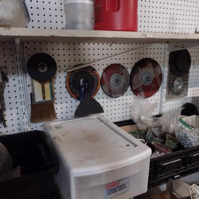 Collection of Hardware and Shop Accessories (No Shelves)