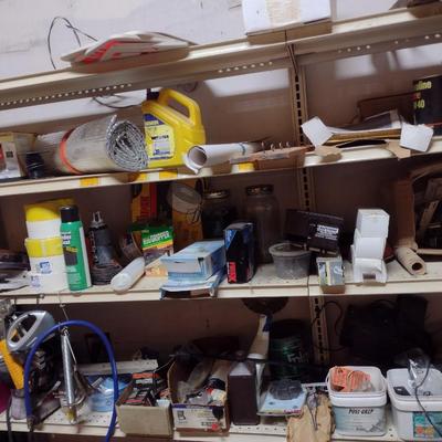 Collection of Hardware and Shop Accessories (No Shelves)