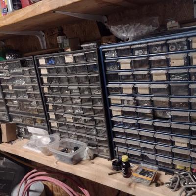 Nice Collection Set of Four Pigeonhole Hardware Boxes