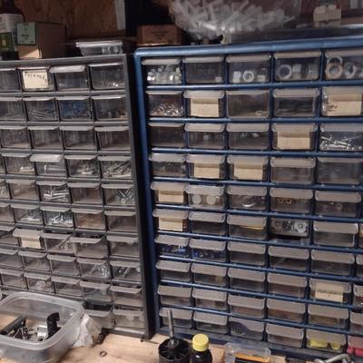Nice Collection Set of Four Pigeonhole Hardware Boxes