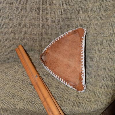 Vintage Painted Leather Zebra Folding Stool
