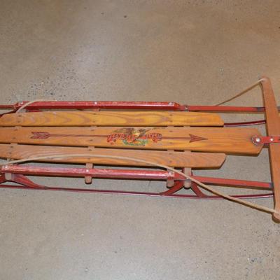 51” Vintage Flexible Flyer ‘Airline Jr.’ Metal Runner Sled