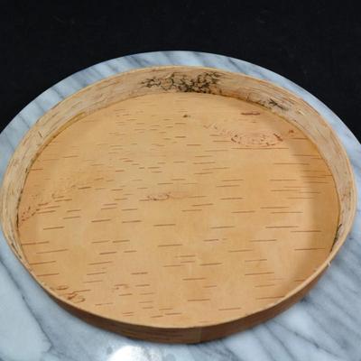 Vintage Native American Oval Birch Box w/ Lid 5”x7.5”x8.75”