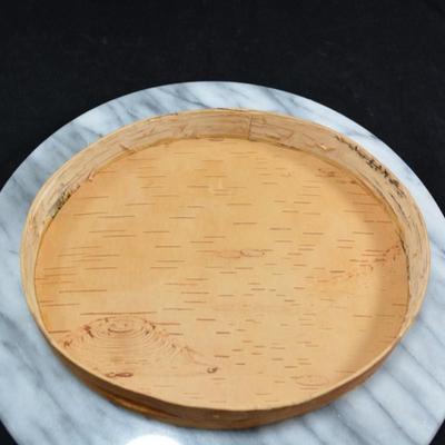 Vintage Native American Oval Birch Box w/ Lid 5”x7.5”x8.75”