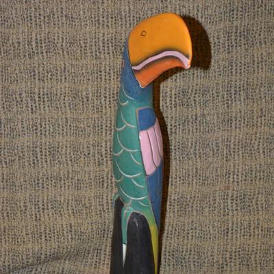 Hand Painted Toucan Folk Art 21.5” Tall