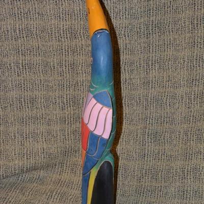 Hand Painted Toucan Folk Art 21.5” Tall