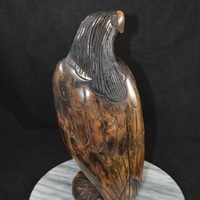 Vintage Hand Carved Hardwood Eagle 14”