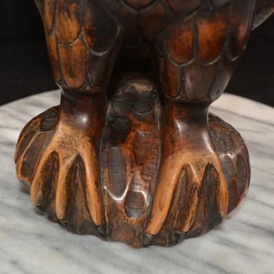 Vintage Hand Carved Hardwood Eagle 14”