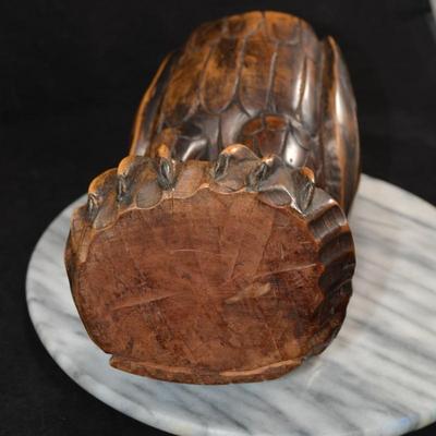 Vintage Hand Carved Hardwood Eagle 14”