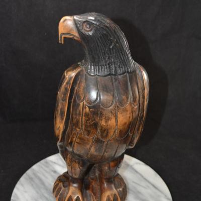 Vintage Hand Carved Hardwood Eagle 14”