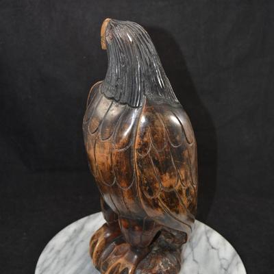 Vintage Hand Carved Hardwood Eagle 14”