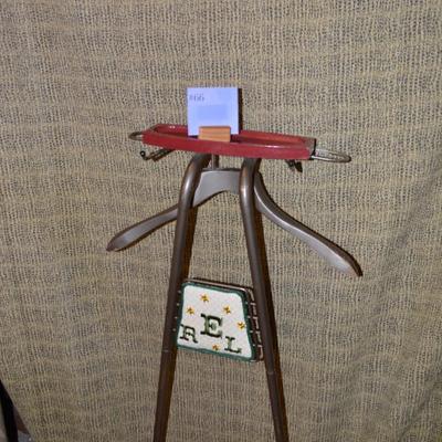 Vintage Monogrammed Gentlemen’s Valet Stand 45”