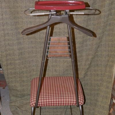 Vintage Monogrammed Gentlemen’s Valet Stand 45”