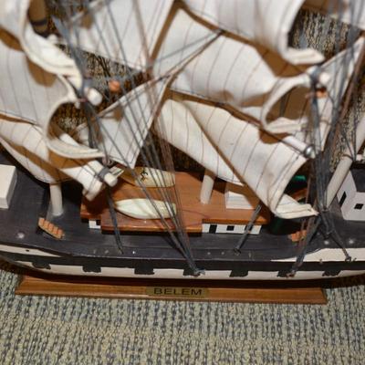 Vintage Model Tall Shipp ‘Belem’ 19”x19”x 3.5”