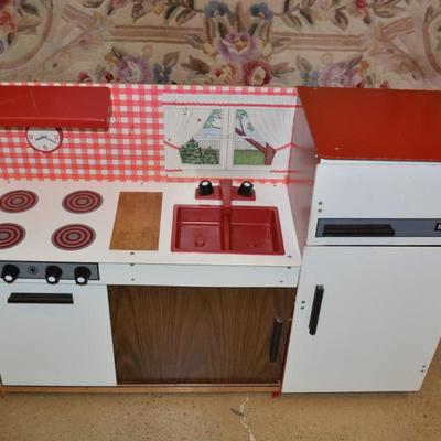 Vintage Press Board Toy Kitchen 45”x31”x13”