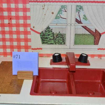 Vintage Press Board Toy Kitchen 45”x31”x13”