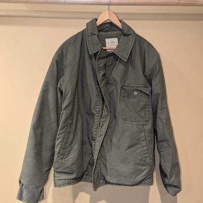 Vintage Military Deck Jacket Cold Weather Permeable A-2 Size XL