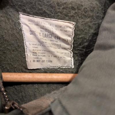 Vintage Military Deck Jacket Cold Weather Permeable A-2 Size XL