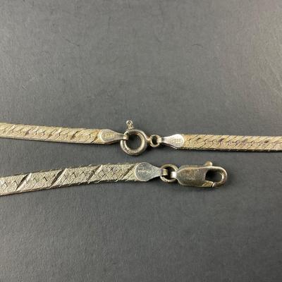 -105- SILVER | Italy Necklace & Bracelet Set | Marked