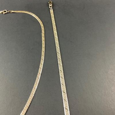 -105- SILVER | Italy Necklace & Bracelet Set | Marked