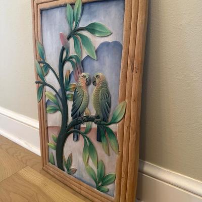 Original Carved Wood Painting